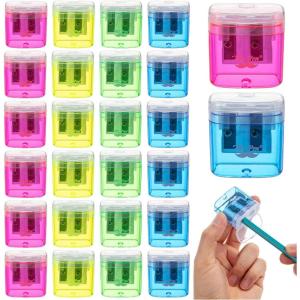 imageMr Pen Pencil Sharpeners Manual 24 Pack Dual Hole Colorful Pencil Sharpeners Handheld Pencil Sharpener Colored Pencil Sharpener for Kids Small Pencil Sharpener Manual Pencil Sharpeners