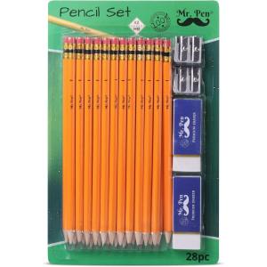 imageMr Pen Pencils with Sharpener and Eraser 24 Pencils 2 Metal Pencil Sharpeners 2 Erasers Pencils and Sharpener Pencil and Sharpener Set School Supplies Pencil with Sharpener Erasers for Kids