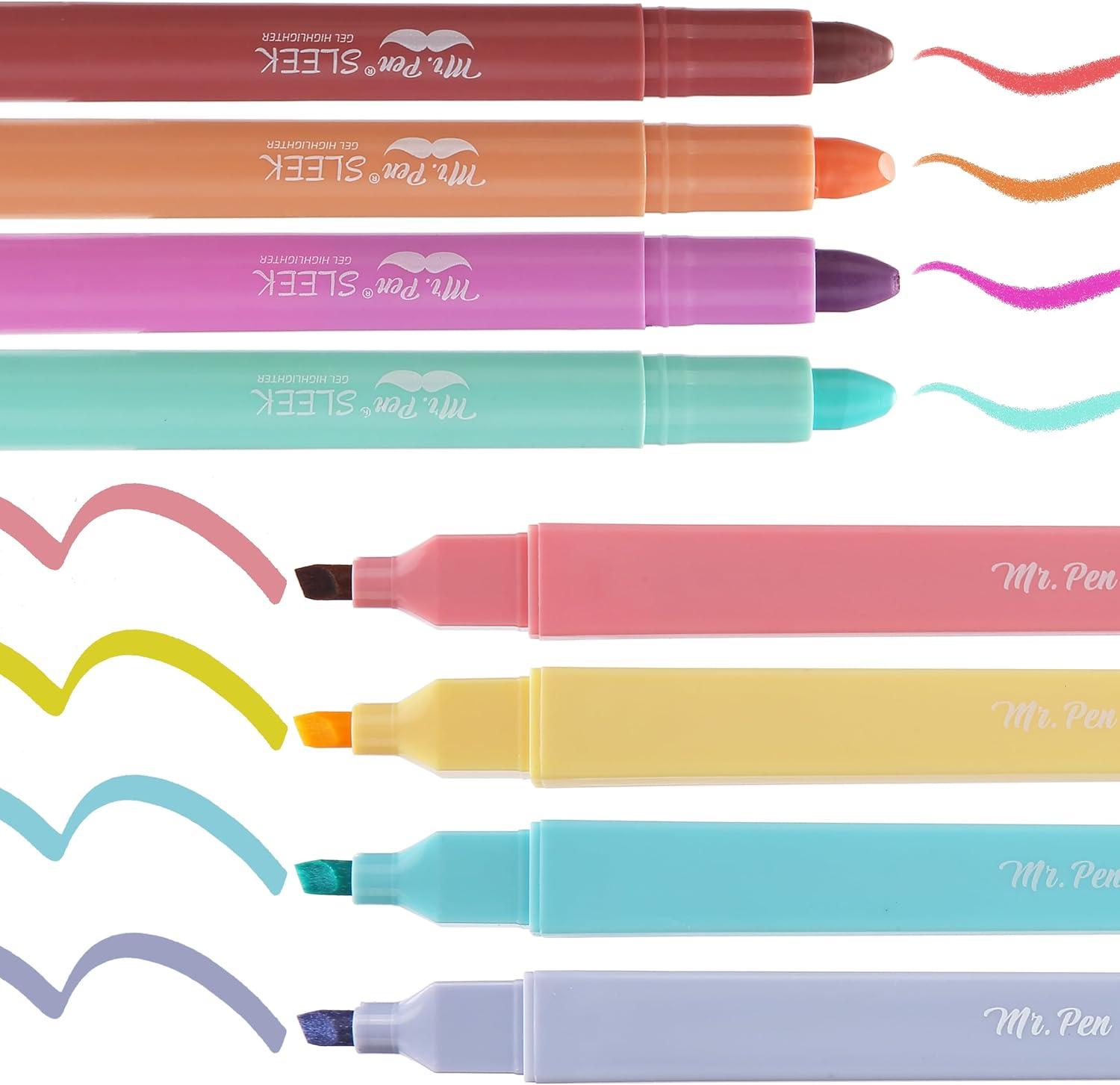 imageMr Pen Aesthetic Highlighters and Gel Highlighters 8 Pack Assorted Color Bible Highlighter No Bleed No Bleed Highlighter for Bibles