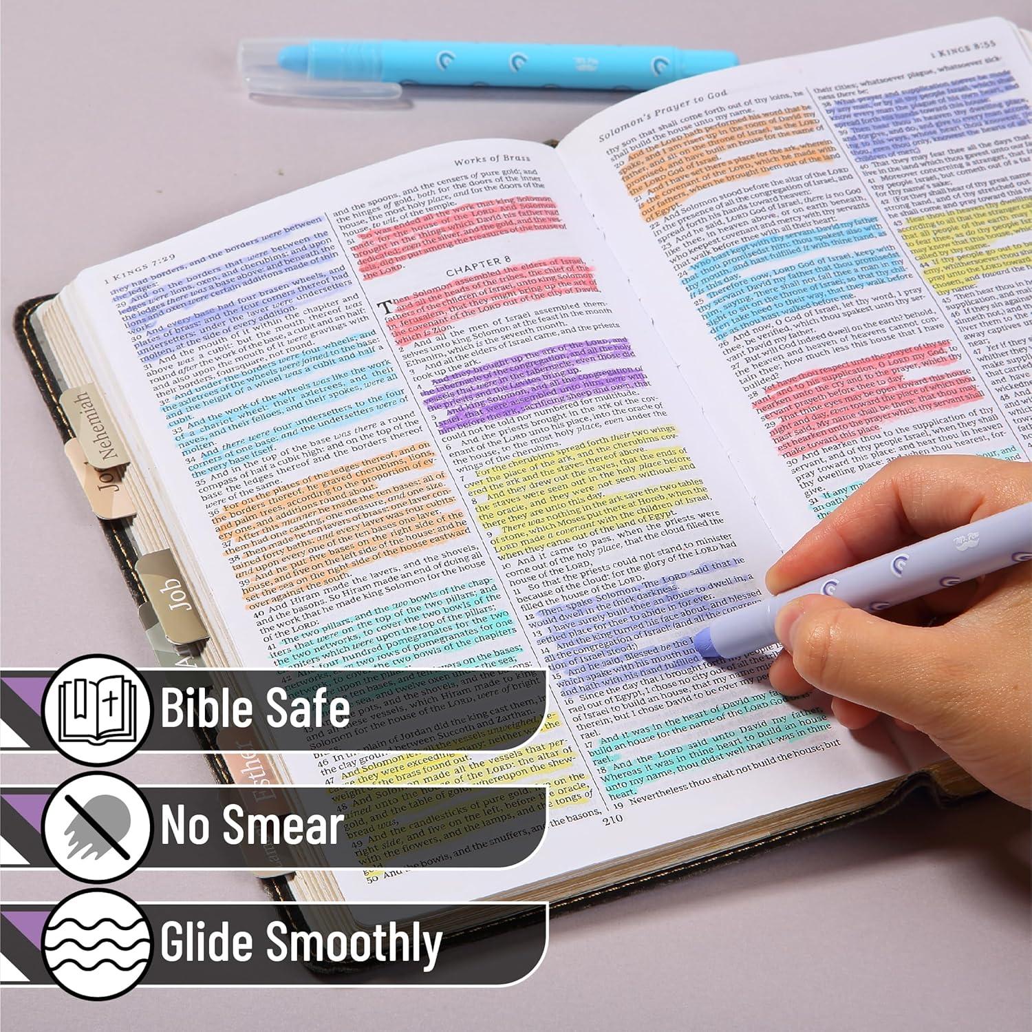 bible highlighters guide at victor easley blog Images... Mr. Pen- Gel Highlighter, 8 Pack, Assorted Colors, Cute Bible ...