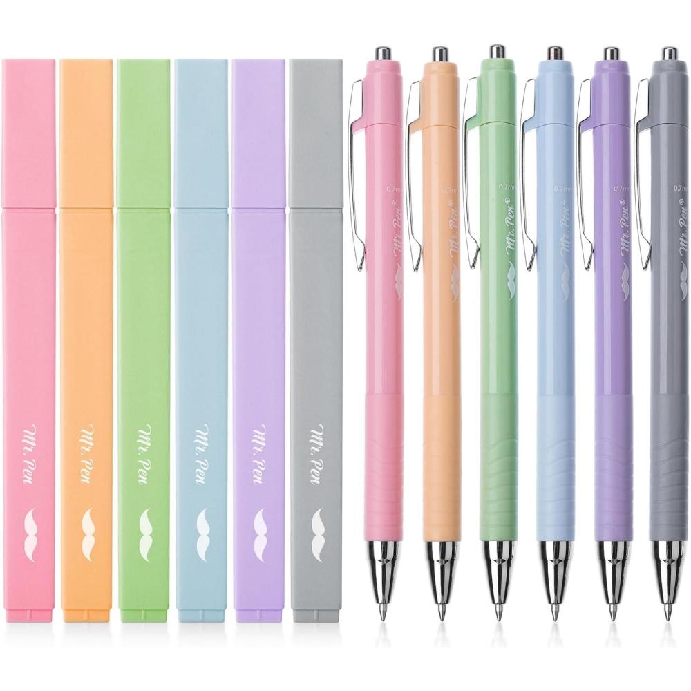 imageMr Pen Aesthetic Highlighters and Pens 12 Pack Assorted Colors Bible Highlighters Colorful Ink Bible Pens Cute Highlighters Pens Highlighters