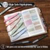 imageMr Pen Dual Tip Aesthetic Highlighters and Gel Pens 12 Pack Assorted Colors No Bleed Black Ink Cute Pens for Bibles