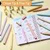 imageMr Pen Dual Tip Aesthetic Highlighters and Pens No Bleed 24Pack Assorted Colors Bible Highlighters Black Ink No Bleed Through Ballpoint Pens Ballpoint