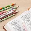 imageMr Pen Floral Bible Pencils 24 Pcs Assorted Designs Colorful Verse and Flower Pencils Religious for Bible Journaling