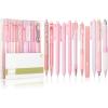 imageMr Pen Gel Pen Set 12 Pack Pastel Blue Barrels 1 x Aesthetic Highlighter 05mm Black Ink Gel Pens for JournalingPastel Pink Barrel