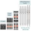 imageMr Pen Metal Mechanical Pencil Set 5Sizes 03 05 07 09 2mm Mechanical Pencils Sketching Pencils Drafting Pencil Mechanical Pencil Metal Lead Pencils Drawing Mechanical Pencils