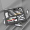 imageMr Pen Metal Mechanical Pencil Set with Leads and Eraser Refills 5 Sizes  03 05 07 09 and 2 Millimeters Sketching Drafting Pencil