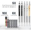 imageMr Pen Metal Mechanical Pencil Set with Leads and Eraser Refills 5 Sizes  03 05 07 09 and 2 Millimeters Sketching Drafting Pencil