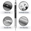 imageMr Pen Metal Mechanical Pencil Set with Leads and Eraser Refills 5 Sizes  03 05 07 09 and 2 Millimeters Sketching Drafting Pencil
