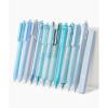 imageMr Pen Gel Pen Set 12 Pack Pastel Blue Barrels 1 x Aesthetic Highlighter 05mm Black Ink Gel Pens for JournalingPastel Blue Barrel