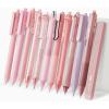 imageMr Pen Gel Pen Set 12 Pack Pastel Blue Barrels 1 x Aesthetic Highlighter 05mm Black Ink Gel Pens for JournalingPastel Pink Barrel