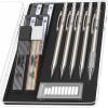 imageMr Pen Metal Mechanical Pencil Set with Lead and Eraser Refills 5 Sizes 03 05 07 09 2mm Drafting Sketching Architecture Drawing Metal Mechanical Pencils