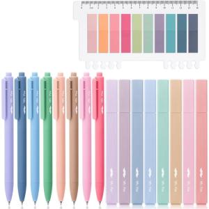 imageMr Pen Aesthetic Bible Highlighters and Pens No Bleed 16 Pack 200 Sheets Transparent Sticky Tabs Bible Highlighters No Bleed Highlighters for Bible Pages No Bleed Bible Pens No Bleed Through