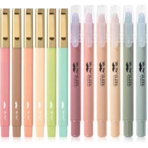 imageMr Pen Aesthetic Gel Highlighters and Pens  No Bleed 12 Pack Pastel Colors Bible Highlighters