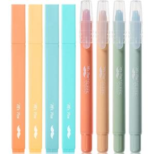 imageMr Pen Aesthetic Highlighters 8 Pack Pastel Color Bible Highlighter No Bleed