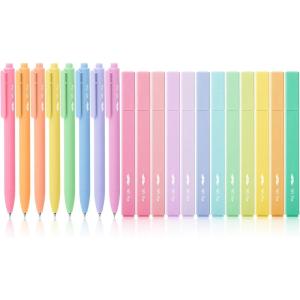 imageMr Pen Aesthetic Highlighters and Gel Pens 20 Pack Colorful Bible Highlighters No Bleed Colorful Ink Gel Pens Cute Highlighter Pens No Bleed Highlighters for Bibles Aesthetic Gel Pens