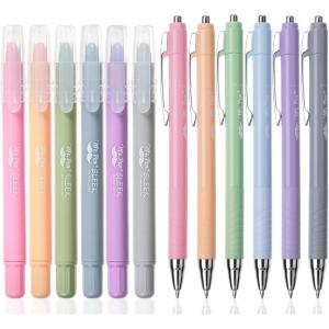 imageMr Pen Aesthetic Highlighters and Pens No Bleed 12 Pack Assorted Colors Bible Highlighters No Bleed Black Ink Bible Pens No Bleed Highlighters for Bibles Bible Pens No Bleed ThroughGel Highlighters and Colored Pens