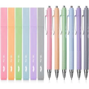 imageMr Pen Aesthetic Highlighters and Pens No Bleed 12 Pack Assorted Colors Bible Highlighters No Bleed Black Ink Bible Pens No Bleed Highlighters for Bibles Bible Pens No Bleed ThroughAesthetic Highlighters and Black Pens