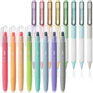 imageMr Pen Bible Highlighters and Pens 16 Pack Gel Highlighters Bible Highlighters No Bleed Black Retractable Gel Pens Bible Journaling Kit Gel Highlighter No Bleed Through