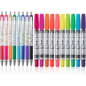 imageMr Pen Bible Journaling Kit 18 Pack  10 Gel Highlighters 8 No Bleed Pens Bible Pens and Highlighters No Bleed Gift