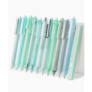 imageMr Pen Gel Pen Set 12 Pack Pastel Blue Barrels 1 x Aesthetic Highlighter 05mm Black Ink Gel Pens for JournalingPastel Green Barrel