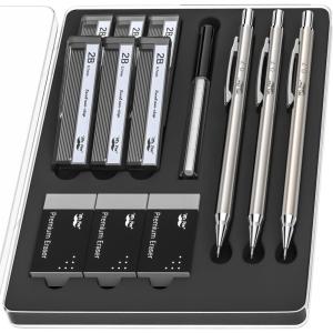 imageMr Pen Metal Mechanical Pencil Set 07mm 3 Pack 07 Mechanical Pencils Mechanical Pencil 7 Sketching Pencils Drafting Pencil Mechanical Pencil