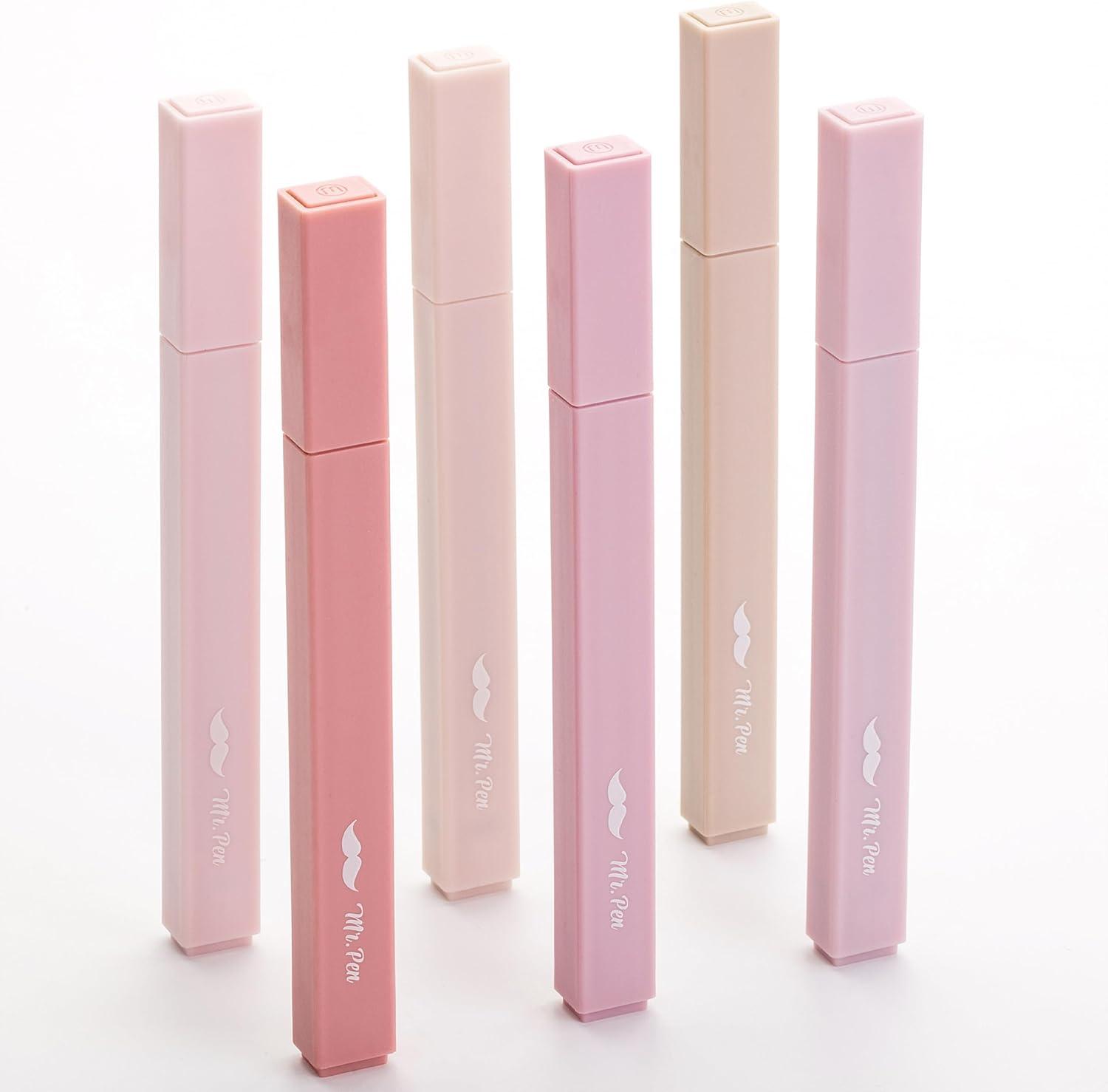 imageMr Pen Aesthetic Highlighters 6pcs Chisel Tip Vibrant Colors Assorted Colors No Bleed Cute Highlighters and Pens for Bible Pages Fluorescent HighlighterVintage