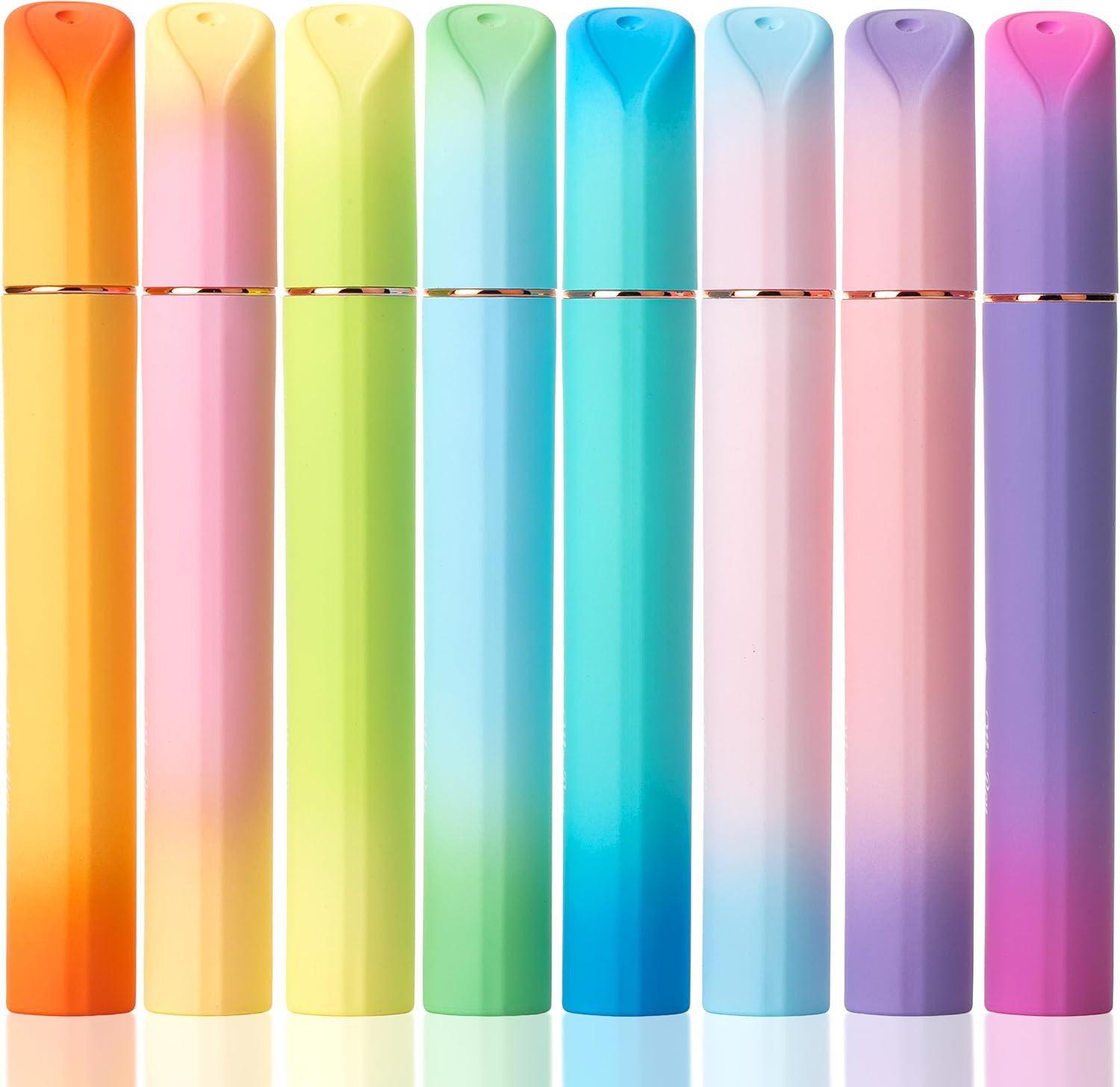 imageMr Pen Aesthetic Highlighters 8Pack Chisel Tip Energetic Colors Gradient Barrel Cute Highlighters Assorted Colors