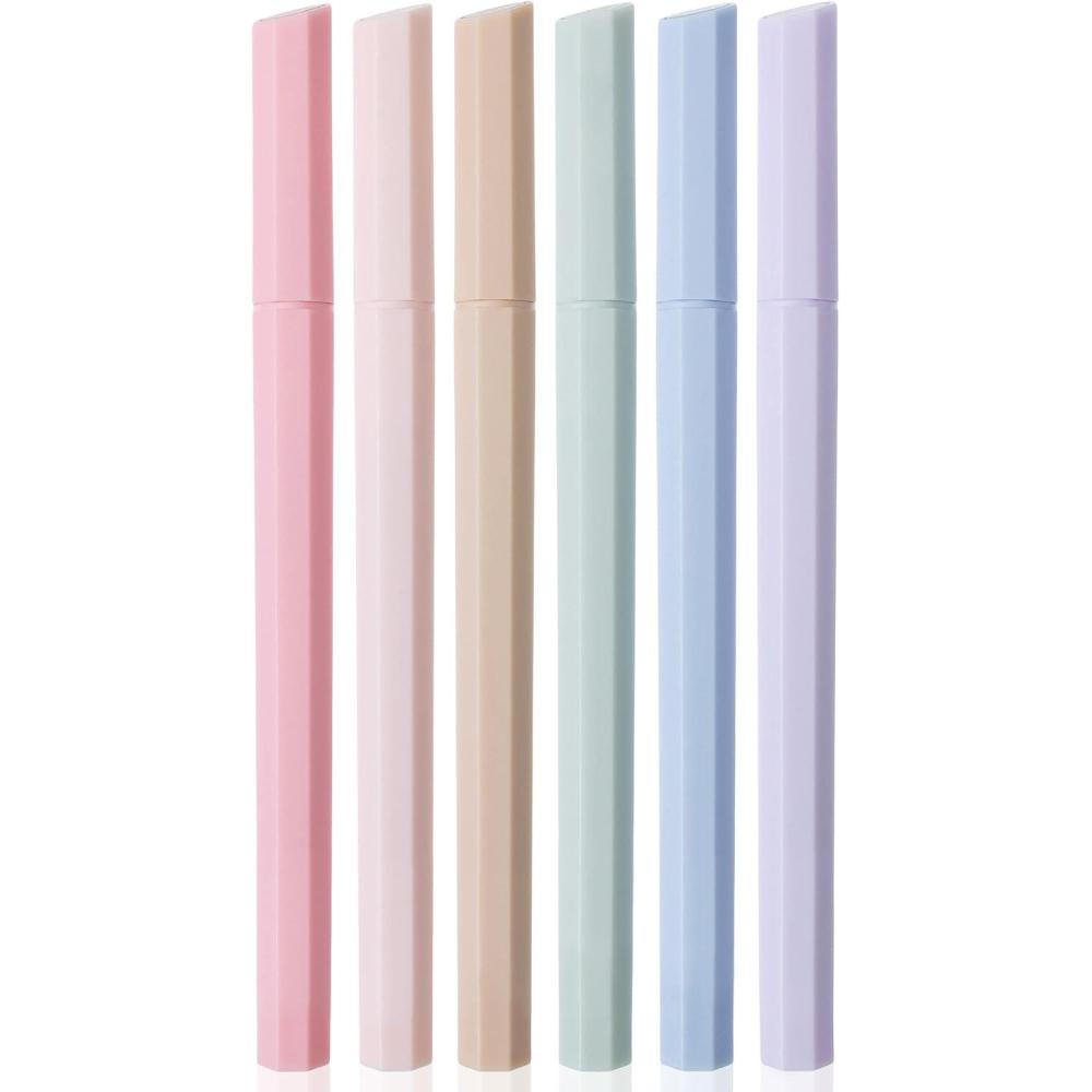 imageMr Pen Aesthetic Highlighters 6 Pack Muted Pastel Color Chisel Tip Cute Highlighter Assorted Colors School SuppliesMuted Pastel