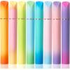 imageMr Pen Aesthetic Highlighters 8Pack Chisel Tip Energetic Colors Gradient Barrel Cute Highlighters Assorted Colors