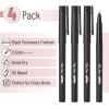 imageMr Pen Black Fineliner Pens 4 Pack 05mm Fine Point PensMarker Pen for Transparent Sticky Notes Fine Tip Markers Fine Line Markers Drawing Pen Art Pens Writing Pens