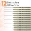 imageMr Pen Black Fineliners 025mm 4 Pack Bible Pens No Bleed Fine Tip Ultra Fine Black Art PensBlack
