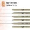 imageMr Pen Black Fineliners 025mm 4 Pack Bible Pens No Bleed Fine Tip Ultra Fine Black Art PensBlack