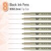 imageMr Pen Black Fineliners 025mm 4 Pack Bible Pens No Bleed Fine Tip Ultra Fine Black Art PensBlack