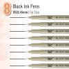 imageMr Pen Black Fineliners 025mm 4 Pack Bible Pens No Bleed Fine Tip Ultra Fine Black Art PensBlack