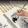 imageMr Pen Black Fineliners 025mm 4 Pack Bible Pens No Bleed Fine Tip Ultra Fine Black Art PensBlack