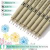 imageMr Pen Black Fineliners 025mm 4 Pack Bible Pens No Bleed Fine Tip Ultra Fine Black Art PensColorful