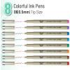 imageMr Pen Black Fineliners 025mm 4 Pack Bible Pens No Bleed Fine Tip Ultra Fine Black Art PensColorful