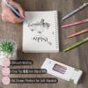 imageMr Pen Diamond Cut Gel Pens 5 Pack Black Ink Fast Dry Retractable Fine Point 05mm Aesthetic Pens for Journaling