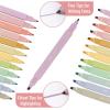 imageMr Pen Dual Tip Aesthetic Highlighters 12Pack Chisel ampamp Fine Tips Pastel Colors Cute Assorted Colors Cute High lighters for School Highlighter Set