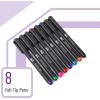 imageMr Pen Felt Tip Pens Fine Point Pack of 8 Fast Dry No Smear Colored Journaling Planner Markers