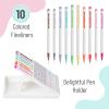 imageMr Pen Fineliner Pens with Stand 10 Pack Colorful Fineliners Colored Pens for Drawing Writing Pens for Journaling Pens Fine Liners Fine Tip Markers Marker Pens