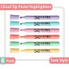 imageMr Pen Pastel Highlighter Tank Style 6 Pack Chisel Tip Multicolor Bible HighlightersPastel