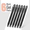 imageMr Pen Pens Black Gel Pens 6 Pack 07mm Fine Point Fast Dry Gel Ink Pens Black Ink Pen Pens Bulk Gel pen Black Pens Pens for Journaling Retractable Pens Premium Ink Pen