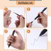 imageMr Pen Retractable Cute Pens Fine Tips  10 Pack Black Ink And Barrels  Fast Dry Pens 05mm
