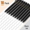 imageMr Pen Retractable Cute Pens Fine Tips  10 Pack Black Ink And Barrels  Fast Dry Pens 05mm