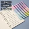 imageMr Pen Retractable Gel Pens 12 Pack Black Ink Gel Pens Fine Point 05mm Gradient Barrel Fast Dry Retractable Pens Gel Ink Pens Aesthetic Pens for Journaling Fine Tip Pens