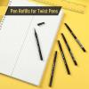 imageMr Pen Rollerball Pen Refills 5 Pack 05mm Black Ink Replacement for Pens
