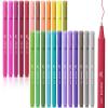 imageMr Pen Fineliner Pens Colored 24 Pack Ergonomic Triangular Colorful Barrels 04mm Fine Liner Pens