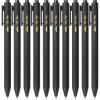 imageMr Pen Retractable Cute Pens Fine Tips  10 Pack Black Ink And Barrels  Fast Dry Pens 05mm